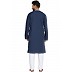 Designer round neck kurta-Pyjama set- Navy Blue Designer round neck kurta-Pyjama set- Navy Blue